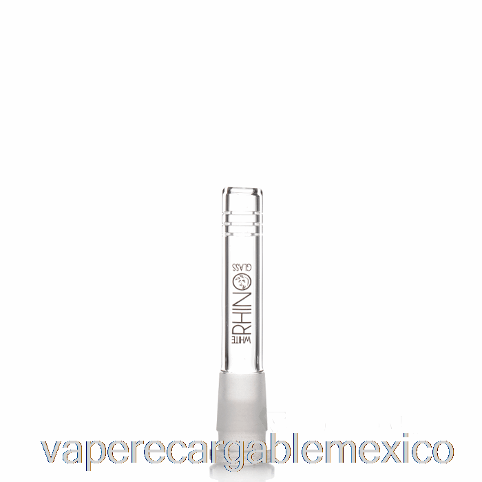 Vaporizador Recargable White Rhino 19/14 Con Vástago De Vidrio De 3,5 Pulgadas